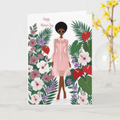 Afroamerikanische Muttertagskarte Karte (Gelbe Blume)