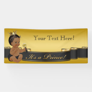Afroamerikanische Prince Baby Shower Banner