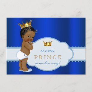 Afroamerikanische Prinz-Baby-Party Einladung