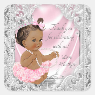 Afroamerikanische Prinzessin Baby Shower Aufkleber