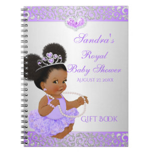 Afroamerikanische Prinzessin Lila Silber Geschenk  Notizblock