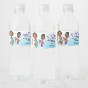Afroamerikanische Sänger Schrift Wasserflaschenetikett