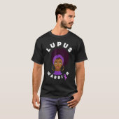 Afroamerikanische schwarze Frauen Lupuskrieg T-Shirt (Vorne ganz)