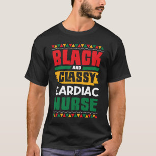 Afroamerikanische schwarze und elegante Herzkranke T-Shirt