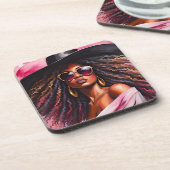 Afroamerikanische Untersetzer mit Cork zurück (Linke Seite)