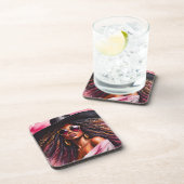 Afroamerikanische Untersetzer mit Cork zurück (Rechte Seite)