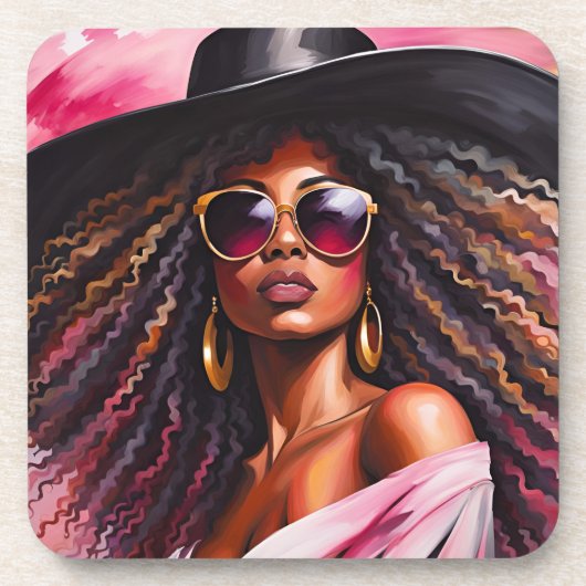 Afroamerikanische Untersetzer mit Cork zurück (Vorderseite)