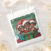Afroamerikanische Weihnachtselfs Geschenktütchen (Ausgeschnitten)