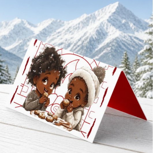 Afroamerikanische Weihnachtskarte