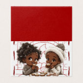 Afroamerikanische Weihnachtskarte (Außenseite Aufgefaltet)