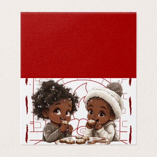 Afroamerikanische Weihnachtskarte (Außenseite Aufgefaltet)