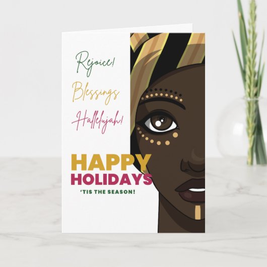 Afroamerikanische Weihnachtskarte Einladung (Vorderseite)