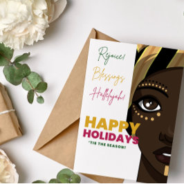 Afroamerikanische Weihnachtskarte Einladung