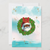 Afroamerikanische Weihnachtskarte Feiertagskarte (Rückseite)