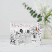 Afroamerikanische Weihnachtskarte Feiertagspostkarte (Stehend Vorderseite)