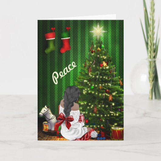 Afroamerikanische Weihnachtskarte Karte (Vorderseite)