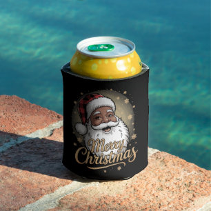 Afroamerikanische Weihnachtspyjamas Weihnachtsmann Dosenkühler