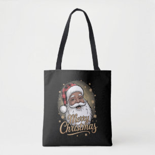 Afroamerikanische Weihnachtspyjamas Weihnachtsmann Tasche