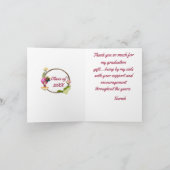 Afroamerikanischer Abschluss geklappt Danke Karte (Innenseite)