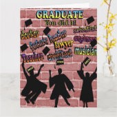 Afroamerikanischer Absolvent - Sie haben es farben Karte (Gelbe Blume)