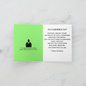 Afroamerikanischer Anzug und Krawatte Glückwunsch  Karte (Innenseite)