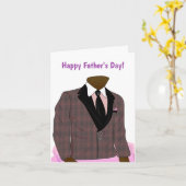 Afroamerikanischer Anzug und Krawatte Vatertag Karte (Gelbe Blume)