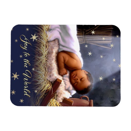 Afroamerikanischer Baby Jesus Weihnachtsmagnete Magnet (Horizontal)