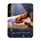Afroamerikanischer Baby Jesus Weihnachtsmagnete Magnet (Vertikal)
