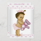 Afroamerikanischer Babydusche Einladung (Vorne/Hinten)