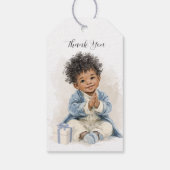 Afroamerikanischer Babyjunge Geschenkanhänger (Rückseite)