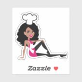 Afroamerikanischer Bäckereisticker Aufkleber (Blatt)