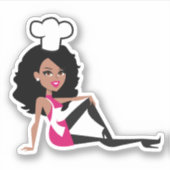 Afroamerikanischer Bäckereisticker Aufkleber (Vorderseite)