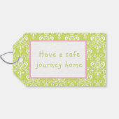 Afroamerikanischer Ballerina 'Danke' Geschenk-Tag Geschenkanhänger (Rückseite Horizontal)