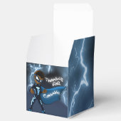 Afroamerikanischer Boy Superhero Birthday Geschenkschachtel (Geöffnet)