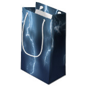 Afroamerikanischer Boy Superhero Kleine Geschenktüte (Rückseite Schrägansicht)