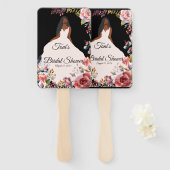 Afroamerikanischer Brautparty-Fan Fächer (Vorne und Hinten)