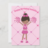 Afroamerikanischer Cheerleader Custom Birthday Gir Karte (Vorderseite)