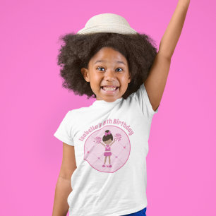 Afroamerikanischer Cheerleader Girls Geburtstagspa Kleinkind T-shirt