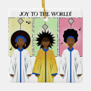 Afroamerikanischer Chor Weihnachten Keramikornament