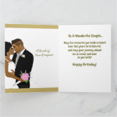 Afroamerikanischer Coupons-Jubiläumskarte Karte (Innenseite)