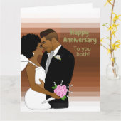 Afroamerikanischer Coupons-Jubiläumskarte Karte (Gelbe Blume)