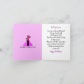 Afroamerikanischer Cousin Happy Birthday Card Karte (Innenseite)