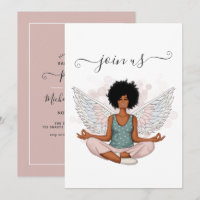 Afroamerikanischer Engel-Junggeselinnen-Abschied