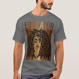 Afroamerikanischer Erzieher Schwarzer Lehrer Haar T-Shirt