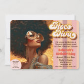 Afroamerikanischer Ethnic Disco 70er Einladung (Vorderseite)