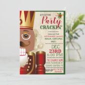 Afroamerikanischer Ethnic Nutcracker Holiday Einladung (Stehend Vorderseite)