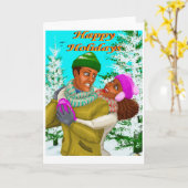 Afroamerikanischer Feiertag - geklappte Grußkarte Karte (Gelbe Blume)