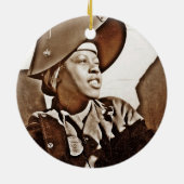 Afroamerikanischer Frauenpatrioten Keramik Ornament (Hinten)