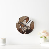 Afroamerikanischer Frauenpatrioten Runde Wanduhr (Zuhause)