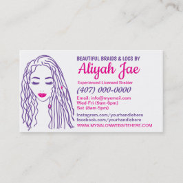 Afroamerikanischer Friseursalon Business Card Terminkarte